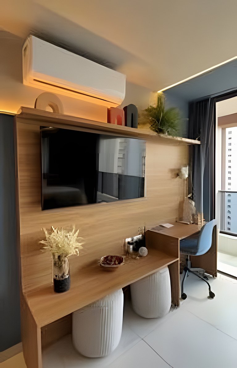Cobertura Vista Mar | Gym | Coworking | WiFi 1Gb