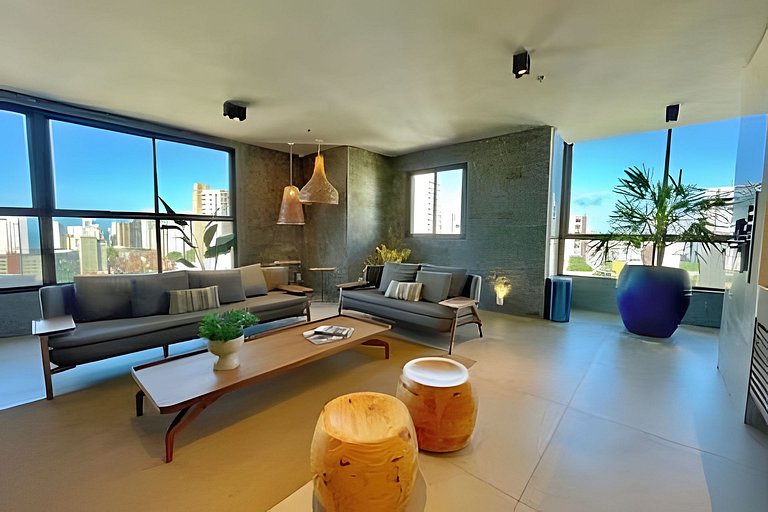 Sea View Penthouse | Gym | Coworking | 1Gb WiFi