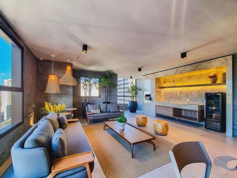 Cobertura Vista Mar | Gym | Coworking | WiFi 1Gb