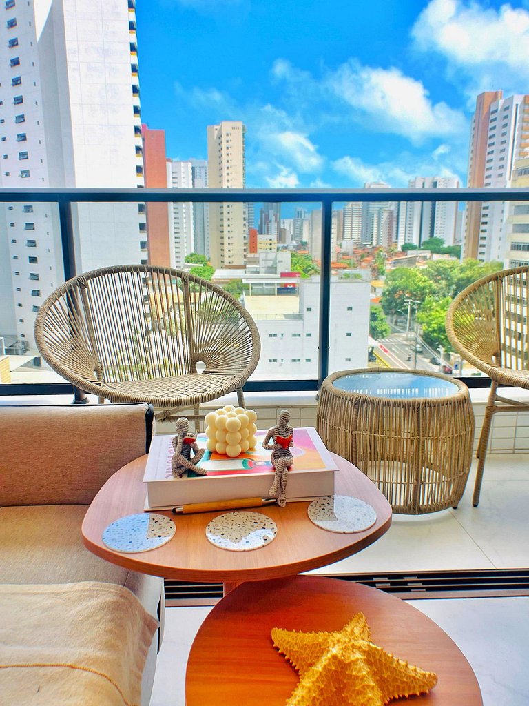 Cozy | Gym | Coworking | WiFi 1Gb | Beira-Mar 4min